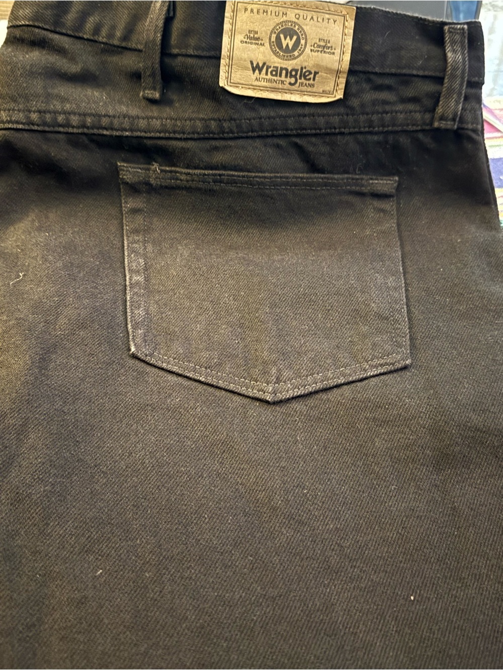 Wrangler Black Jeans with Contrast Stitching